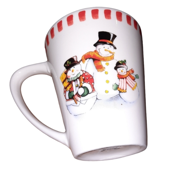 Other - Trisa Stoneware 9 oz Cup Snowman Family Trio Christmas Holiday Replacement - VGC